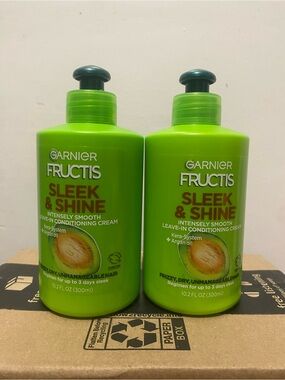 Garnier Fructis Sleek & Shine Leave-In Conditioning Cream - Bright Green